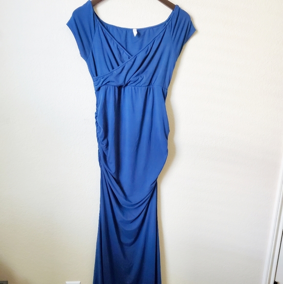 PinkBlush Navy Maternity Dress - Picture 4 of 7